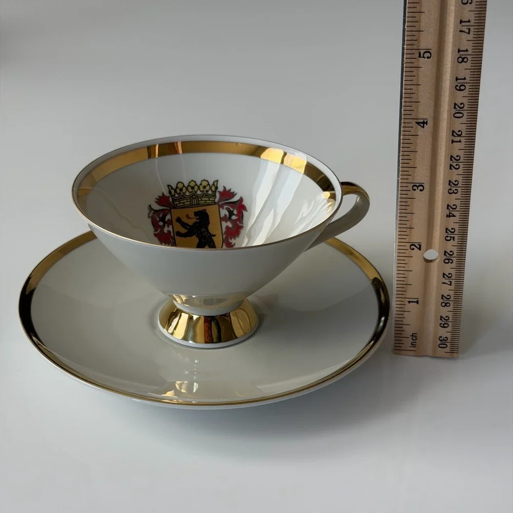Vintage Mitterteich Bavaria Elegant Porcelain Tea Cup and Saucer Set